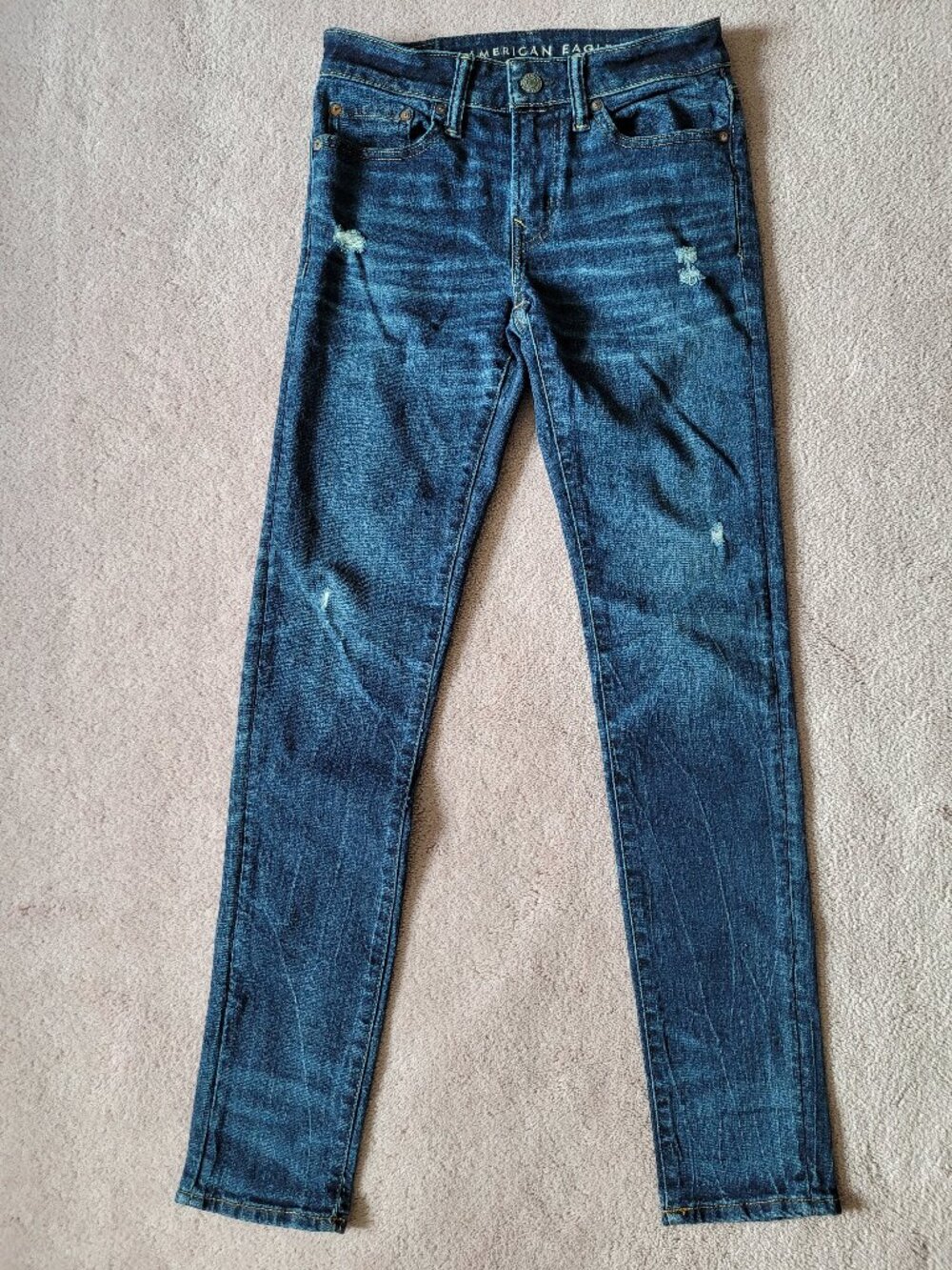 American Eagle Men's Next Level Airflex Skinny Distressed Jeans Size 28x32.5